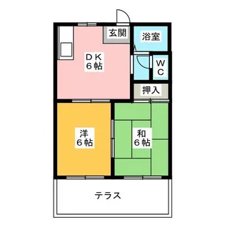 エコーハイツ上府【1階】の間取り