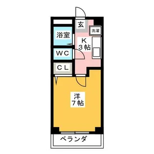 エスポワールKIYO【1階】の間取り