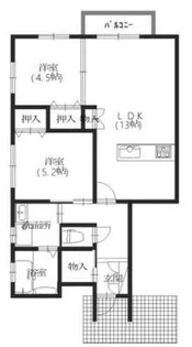 アルル京口【1階】の間取り