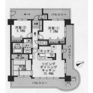 アルファステイツ野里駅前【10階】の間取り