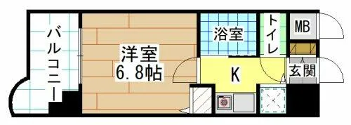 福岡県北九州市小倉北区江南町【マンション】の間取り