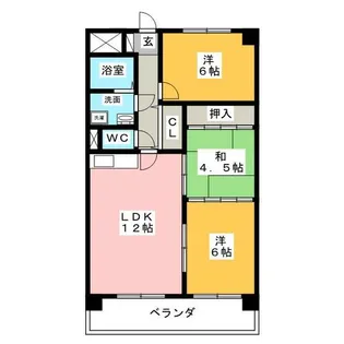 ミラベル元植田【2階】の間取り