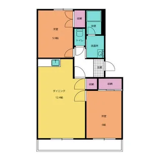 エクセルサンパレス【3階】の間取り
