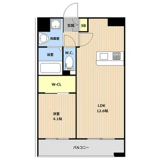 LIBTH平尾Ⅱ【0604号室】の間取り