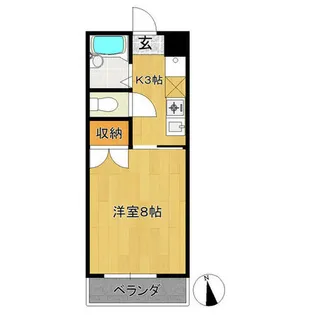 ヴァインガーデン梶田【402号室】の間取り