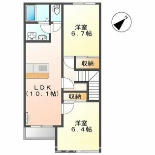 グリーンハイツ【206号室】の間取り