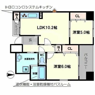 abitare Naniwa Inari【3階】の間取り