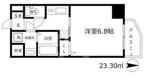 W-STYLE難波【8階】の間取り