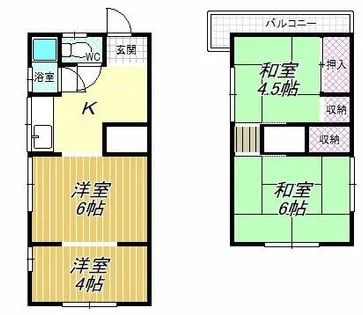 大阪府富田林市楠風台1丁目【一戸建】の間取り