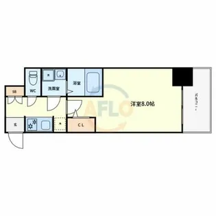 S-RESIDENCE堺市駅前【6階】の間取り