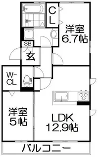 Le Grand東山【2階】の間取り
