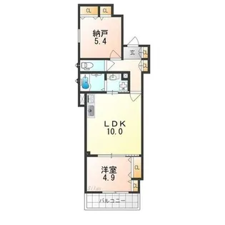 CASA CALMA菱木【1階】の間取り