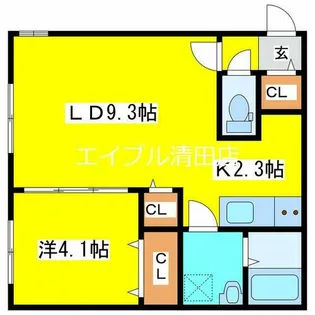 TOWA北広島【403号室】の間取り