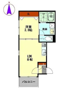 Hershey【102号室】の間取り