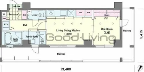 クラスけやき通り【5階】の間取り