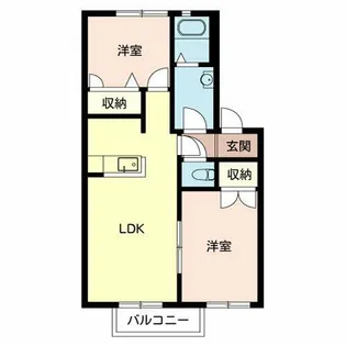 加西市北条町(ディアス北条B)【2階】の間取り