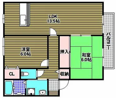 ビューラー和泉A【2階】の間取り