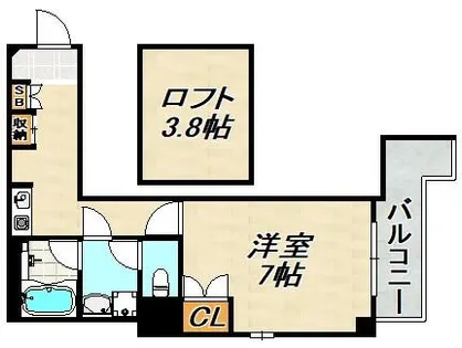 Badge新長田【3階】の間取り