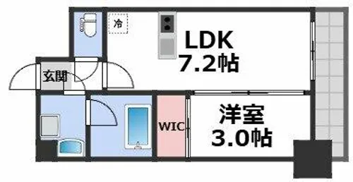 エスリードレジデンス ザ・グラン大阪ノア【2階】の間取り