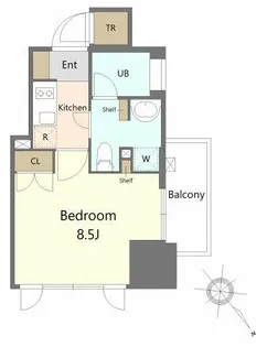 パークレジデンシャル博多【8階】の間取り