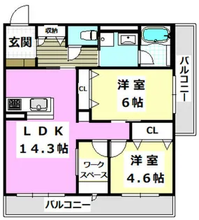 シャーメゾン小柳【3階】の間取り