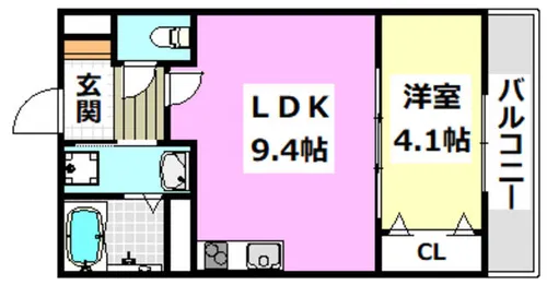アート茨木【1階】の間取り
