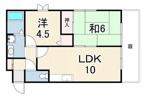 ハイツイベール【1階】の間取り