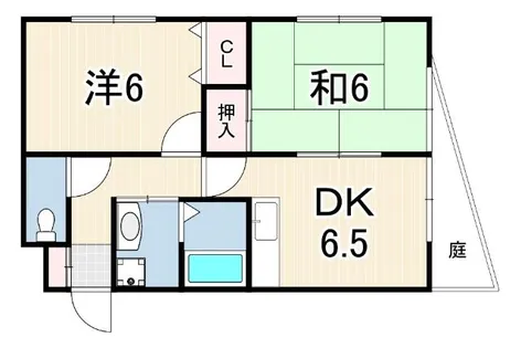 ハイツイベール【1階】の間取り