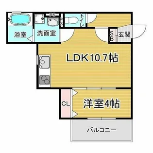 パークス長岡京【2階】の間取り
