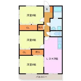 エスポワール南【202号室】の間取り