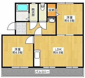 コンチェルト東合川Ⅰ【2階】の間取り