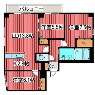 アインベルグ【5階】の間取り