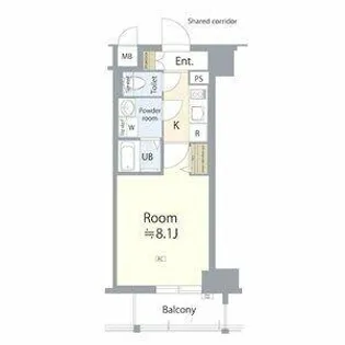 エスリード名古屋東別院【3階】の間取り