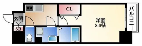 エスリード金山クラッシィ【11階】の間取り