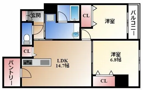 verite覚王山【3階】の間取り