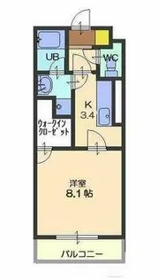 レジデンス林先【408号室】の間取り