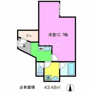 セントエルモ三条【3階】の間取り