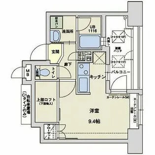 アクタス大手門Ⅱ【8階】の間取り