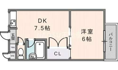 リバティー石切【3階】の間取り