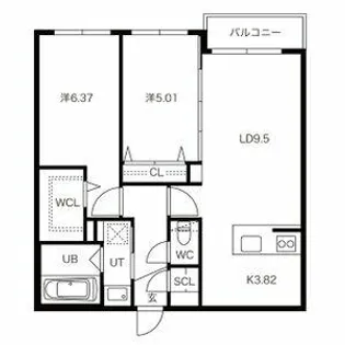 BPRレジデンス二十四軒【5階】の間取り