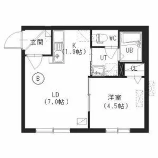 シティレジデンス西町南【4階】の間取り