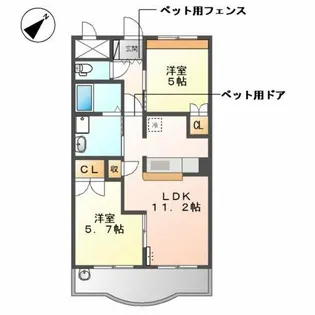 ファビュラス【1階】の間取り
