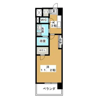 グランドソレイユ名駅【10階】の間取り