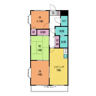 エクセリーヌK-Ⅲ【3階】の間取り