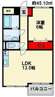 ダイヤモンドライフ【4階】の間取り