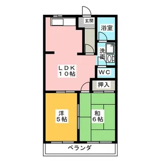 エクセラ中河原【1階】の間取り