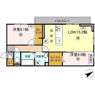 アピアランス中井【3階】の間取り