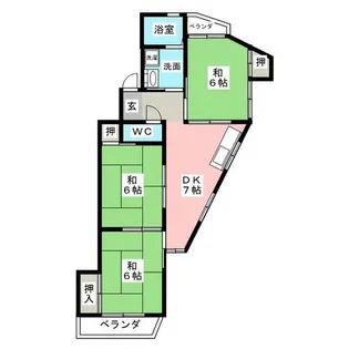 グリーンビュー稲沢【2階】の間取り