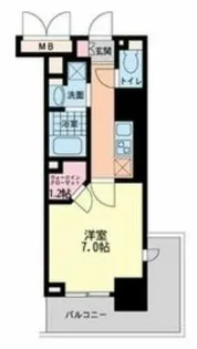 ハビテ靭センターコート【11階】の間取り