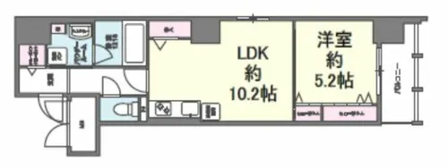ファヴール南堀江【9階】の間取り